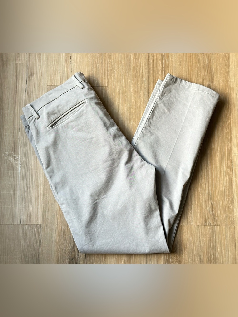 Luca Faloni Men’s Light Grey Lightweight Cotton Chinos Made In Italy 34x29